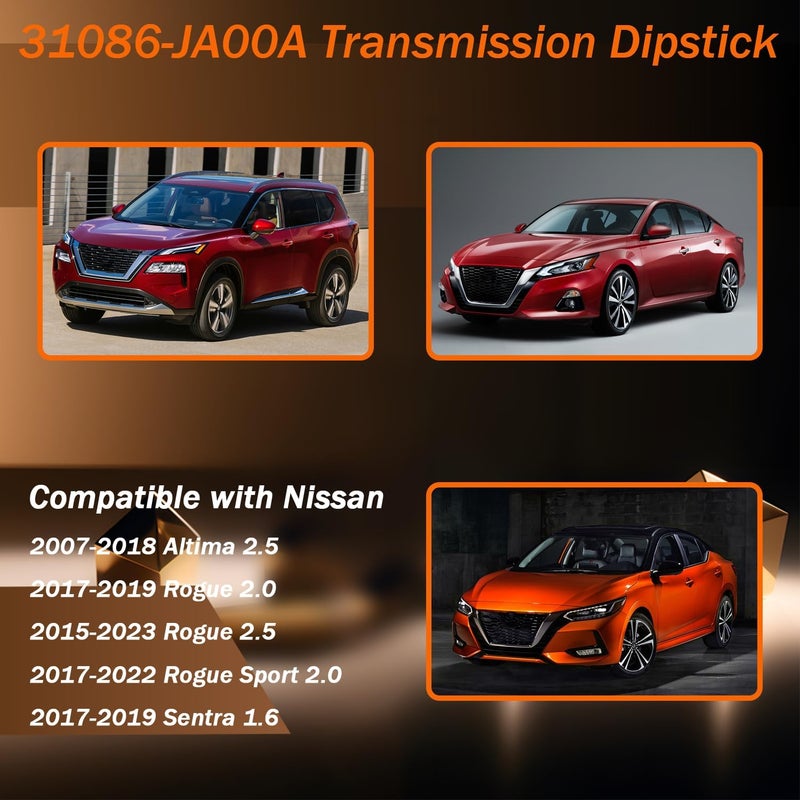 Engine Dancer Transmission Dipstick Oil Level Dipstick Compatible with Nissan Altima 2007-2018 Rogue 2.0 2017-2019 Rogue 2.5 2015-2023 Rogue Sport 2017-2022 Sentra 2017-2019 Replace 31086-JA00A, 31086-JA000 - Image 2
